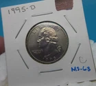 1995-D Washington QUARTER 25 Cent COIN / Mint State 63 (C)