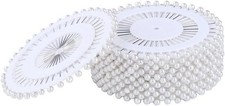 480 PCS Silver Round Pearl Head Straight Pins for Hand Crafts Sewing Projects