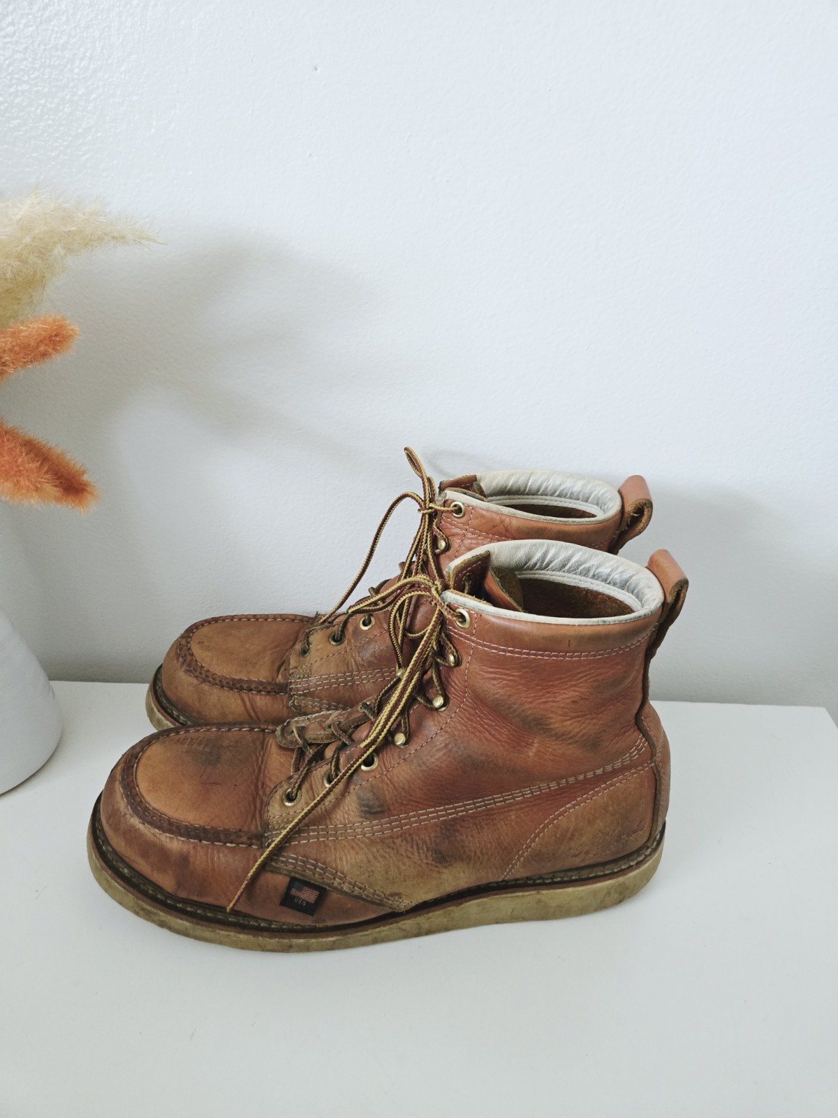 Thorogood American Heritage Steel Toe Work Boots for Men Size 9.5 EE Made in USA