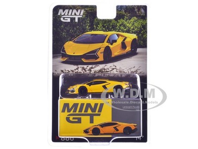 LAMBORGHINI REVUELTO YELLOW 1/64 DIECAST MODEL CAR BY MINI GT
