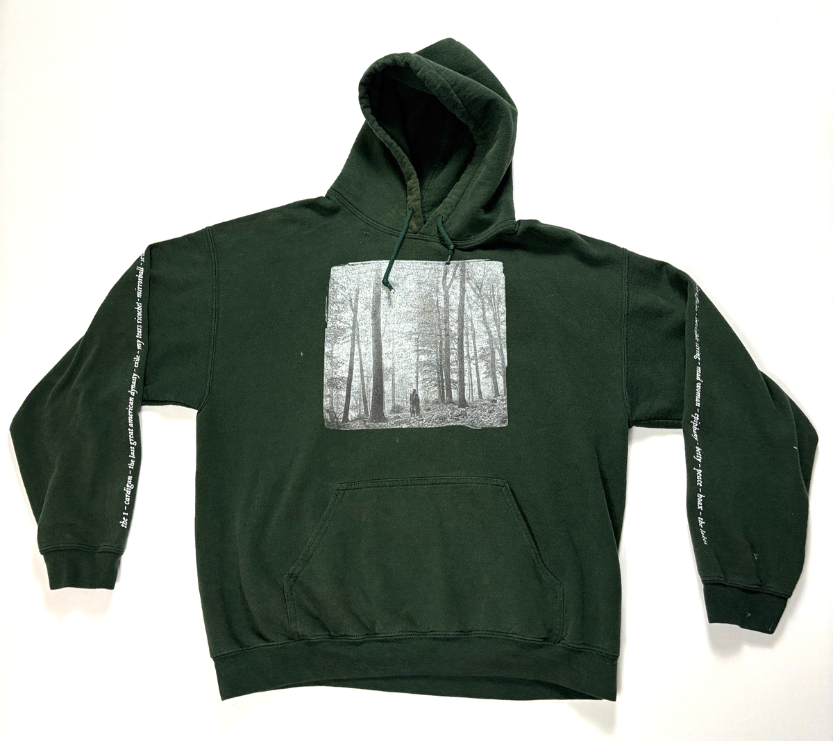 Taylor Swift Official Merch Folklore In The Trees Hoodie Green Sz