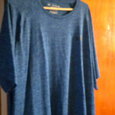 Under Armour Tech Men's 3XLT Big & Tall Blue Heather Loose Fit Crew T-Shirt