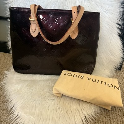 Authentic Louis Vuitton Monogram Amarante Vernis Brentwood Large Bag & Dustbag