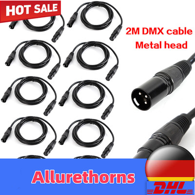 10x DMX Kabel 2m 3-Pin XLR Kabel DMX Signalkabel fOr Moving head Par Licht NEU