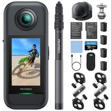 AKASO 360 Camera Motorcycle Combo 360° Action Camera with 5.7K 360° Video 72MP