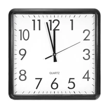 13x12 Inch Wall Clock Quartz Battery Operated Silent Rectangle Wall Clocks