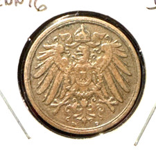 Germany 1908 D 2 pfennig KM 16 XF