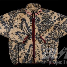 Kapital Damask Fleece Zip Sweater Jacket Virgin Maria Size 5