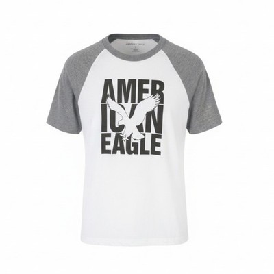 American Eagle Outfitters Herren T-Shirt S Grau Logo Classic Fit