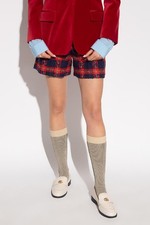 GUCCI Multicolour Checked Tweed Shorts