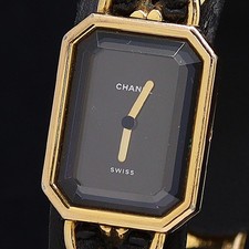 CHANEL Premire L H0001 black WATCH 722095 from japan fast shipping