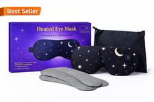 Heated Eye Mask USB Warm Compress Lavender Relax Sleep Mask Dry Eyes Therapy