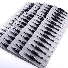 100 Count of Assorted Tattoo Needles With Matching 1/2" Rubber Tubes Combo