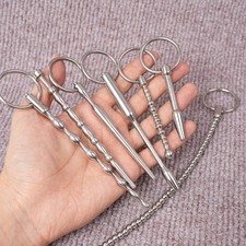 Stainless Steel Penis Urethral Plug Dilator Sounding Rod for Men Stretcher Plug