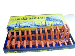 24 pc GILBERT American Flyer S Gauge 780 Railroad Trestle set,  USED