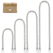 4 Sizes Flat Purse Chain Strap Cross Body Replacement Strap with Mental Buckl...