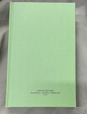 Federal Supply Service Military Green Notebook Hardcover Field Record Book 5x8