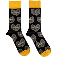 Wu-Tang Clan Grey Logos Socks Black New