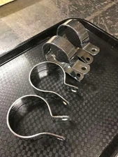 Harley 4pk universal motorcycle p clamps mounts exhaust 3" pipe muffler