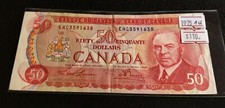 Canada 1975 $50 Dollar Banknote RCMP Lawson-Bouey EHC prefix High Grade Note