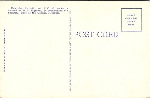 Postcard Our Lady of the Lake Chapel Lake Ozark Missouri - Picture 2 of 2