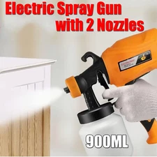 High Pressure Cordless Paint Sprayer Electric Airless HVLP Spray Gun 2 Battery