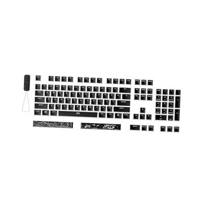  Pudding Keycaps 2 - Full Key Set - PBT - 112 Keys - Black 
