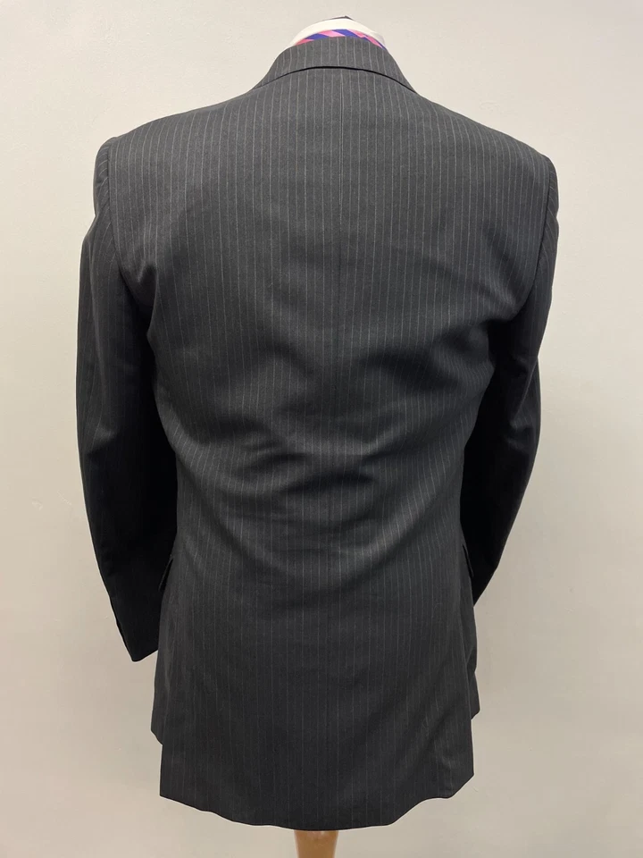 ERMENEGILDO ZEGNA 2PC SUIT PURE WOOL IN GREY STRIPE 38R TRS W34 L31 EXC.  (0278) - image 4 of 4