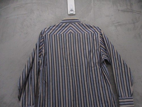 Report Collection Button Up Shirt Men's XL Multicolor Stripe Pattern 100% Cotton - Picture 8 of 13