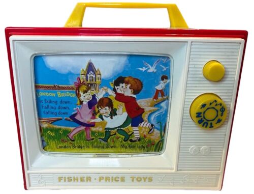 Fisher Price FP Music Box TV Giant Screen Two Tune Stories Mattel Toy 2009 Works - Picture 1 of 9