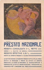 ITALY ~ NATIONAL LOAN APPEAL, POSTER STYLE PC, WOMAN IMAGE ~ c. 1904-18