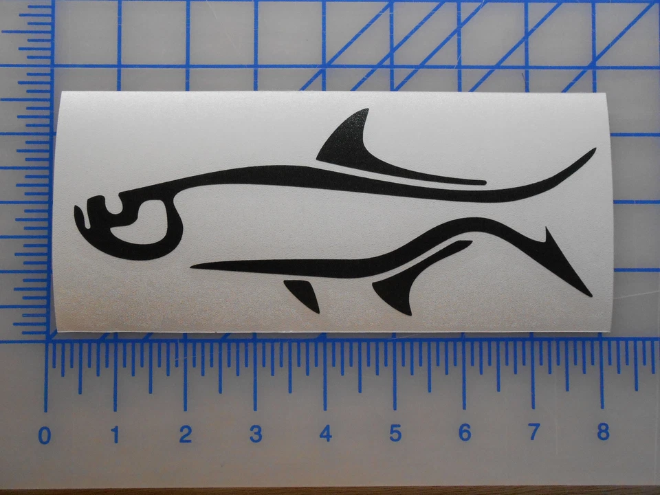 DD Tarpon Abstract Decal Sticker 5.5" 7.5" 11" Inshore Fish Offshore Saltwater Game