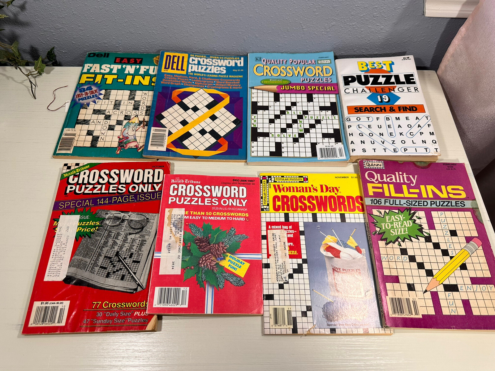 VINTAGE Lot Puzzle Crosswords Books FillIns Word Search Lot of 8 NEW eBay