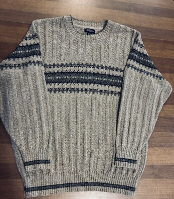 Consensus Men s Pullover Sweater Brown/Green Size XL