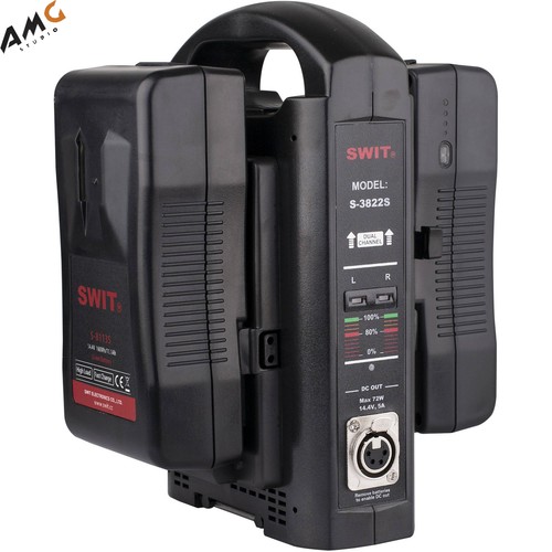 SWIT 2-Channel Simultaneous Charger for V-Mount Batteries (3A, 16.8 VDC) S-3822S - Picture 2 of 4