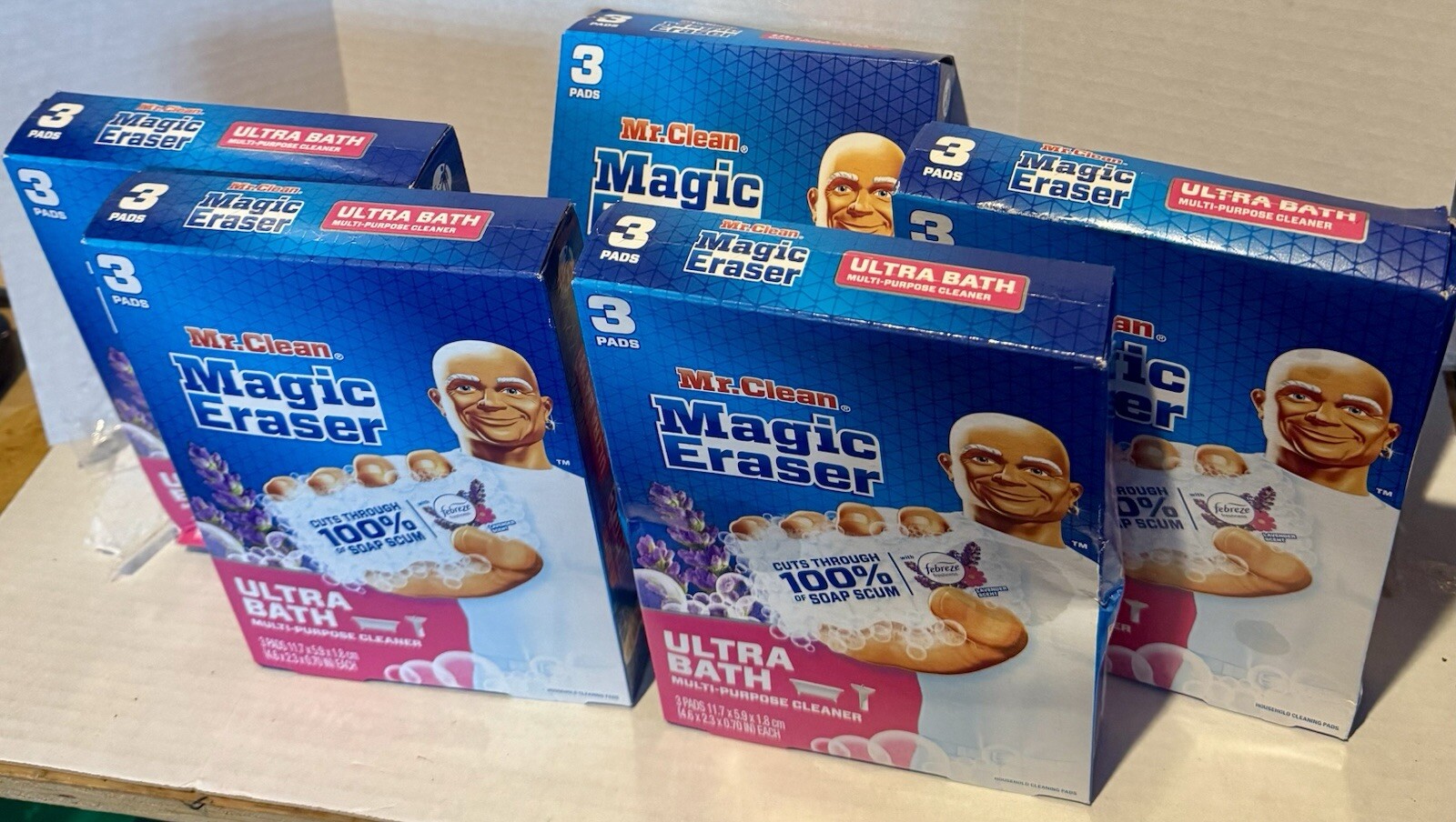 Mr Clean Magic Eraser Ultra Bath 3 pack - Lot of 5