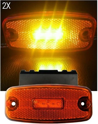 Amber Orange Seite 3 LED Markerlichter X2 12V 24V Lkw Lgv Hgv Camper Chassis