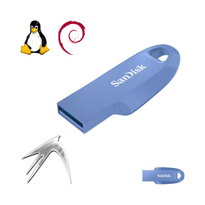 Live Bootable Debian Linux LXDE | Sandisk Ultra Curve | USB 3.2 | + Installer