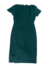 Ann Taylor formal dark green pencil dress