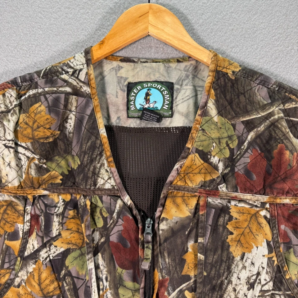 Master Sportsman Rugged Outdoor Gear Camo Vest Mens XL Multicolor Utility Hiking - Image 3 of 4