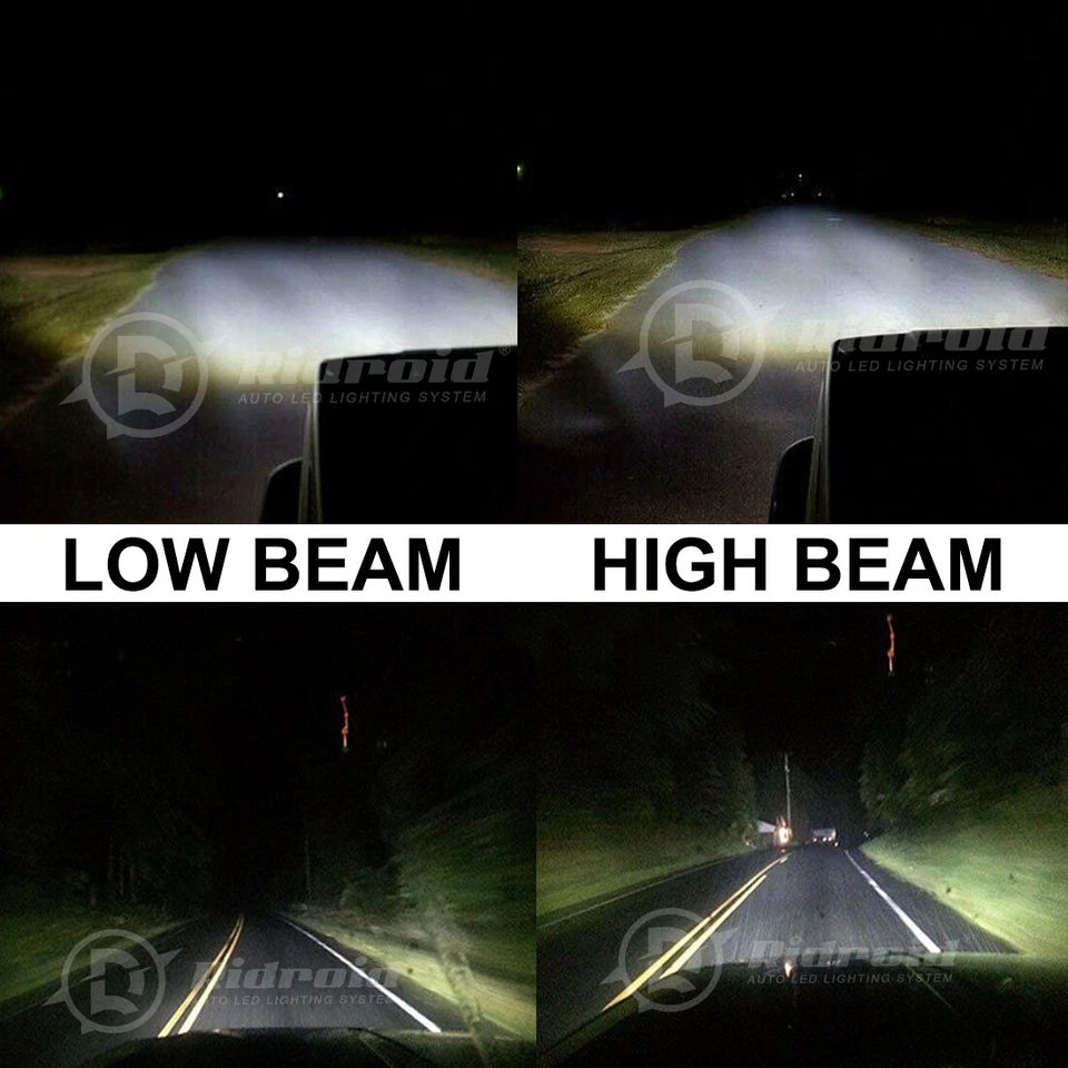 H6054 7x6" LED Headlight Hi/Lo Beam Halo DRL For Express Savana 1500 2500 3500 - Image 2 of 4