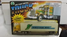 Yellow Diecast Semi Truck & Trailer "World Wide Move"