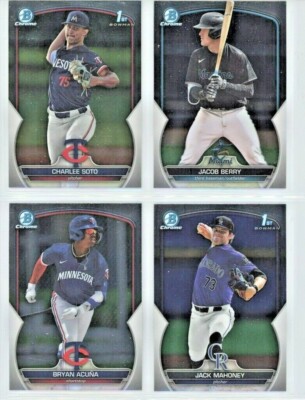 2023 Bowman Draft Baseball CHROME #1-200 BDC Pick  Player You Choose Finish Set