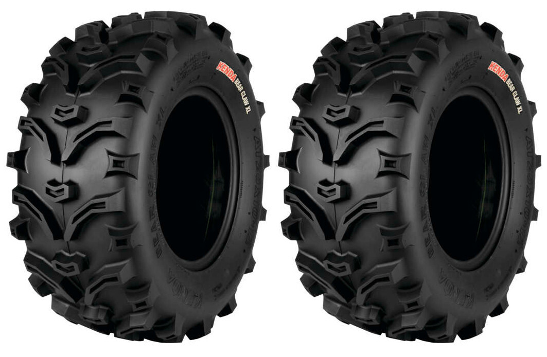 Kenda Bear Claw 25x10-12 ATV Tires (Set Of 2) – 6 Ply, Bias Belted, 082991247C1