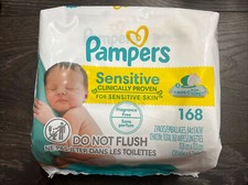 Pampers Sensitive Perfume Free Ultra Soft Baby Wipes - 168 Count