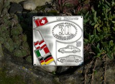 VINTAGE AUTOMOBILE CAR.BADGE # PORSCHE SKI MEETING LES DIABLERETS SWITZERLAND 87