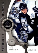 2005-06 SP Game Used #127 Timo Helbling RC SERIAL #519/999 TAMPA BAY LIGHTNING