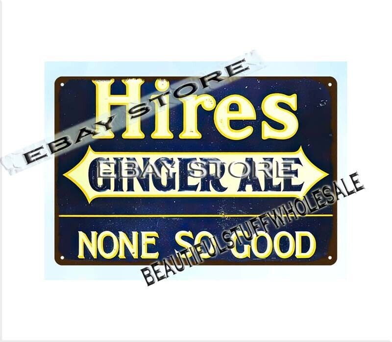 Retro Ginger Ale Root Beer Soda Fountain Tin Sign for Vintage Soda Shop