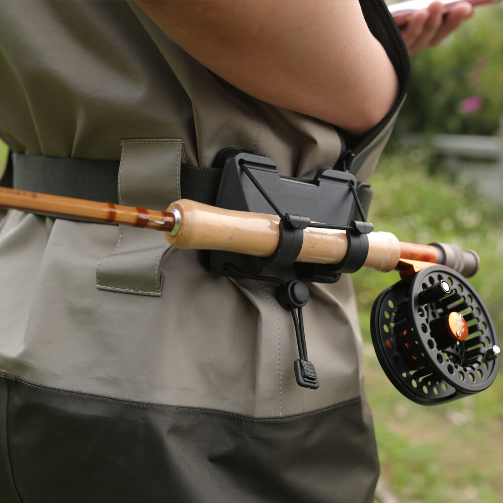 3rd Hand Fishing Belt Clip Rod Holder for Fly Fishing and Spinning Rods |  eBay