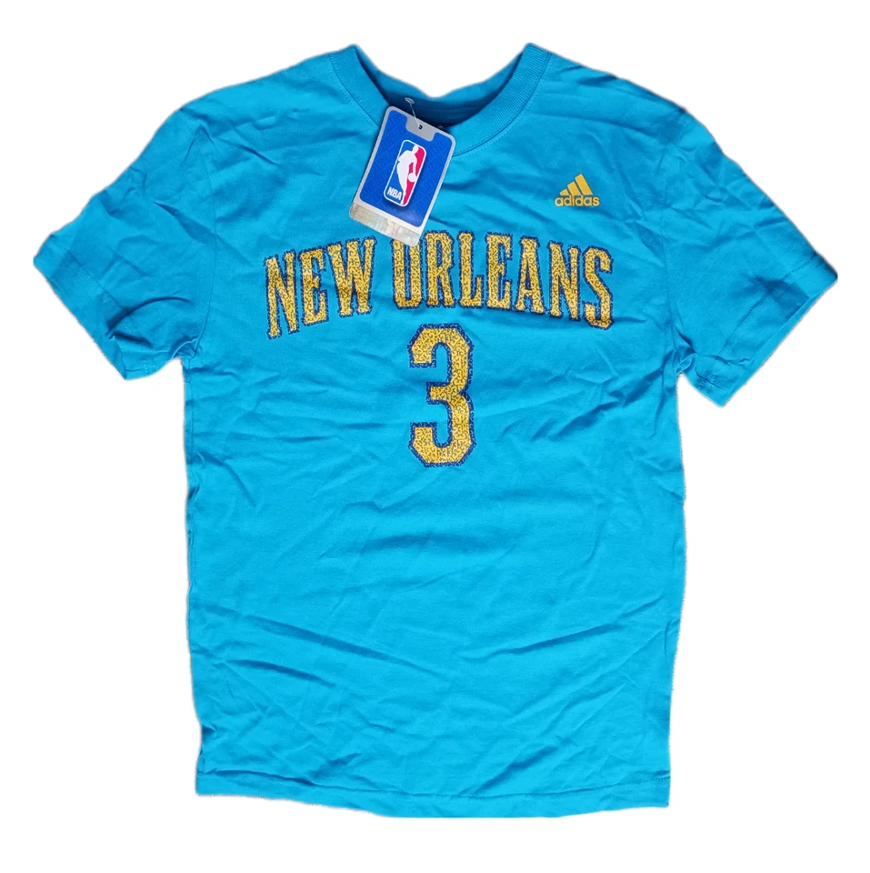 Camiseta Adidas Chris Paul Niños Talla Mediana 10/12 Azul New Orleans Hornets NBA Foto 4 de 4